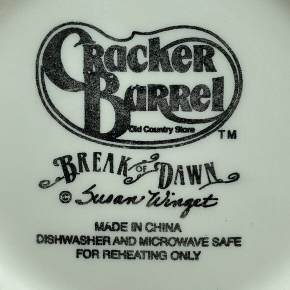 Cracker Barrel Break of Dawn Rooster Mugs Susan Winget Footed Pedestal Mugs - Picture 8 of 8